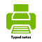 Typed notes study sticker icon