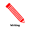 schrijven studiestickerpictogram