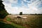 The view of our airstream and the tractor barn from my friend's parent's porch.