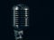 Studio microphone on dark background