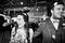 wedding regrets - black and white image of smiling bride and groom