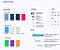 Elementos visuais escolhidos para projeto de UX desenvolvido por Rodrigo Guilherme, aluno do MID