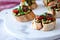Vegan Avocado toast appetizers