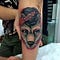 pin up vintage wolf tattoo