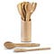 Zeller 25274 Küchenutensilienhalter, 7-teilig, Bamboo, Ø 9 x H 33 cm