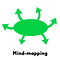 Mysl-mapování, studie nálepka ikona