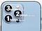 IMAGE: The back of an iPhone and, on each of its three camera lenses, the valuation milestones for 1, 2 and 3 trillion with its dates.