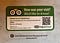 A TripAdvisor graphic found in a restaurant menu. The graphic lists the venue details and has a QR code to quickly review.