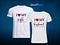 I LOVE MY Husband/I love My Wife Matching Couple Tshirts: