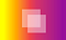 two squares on a screen that have had the backdrop-filter: blur() property applied to them