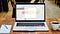 Laptop displaying a Google review for MIT, the picture made for sentiment analysis with Python tutorial
