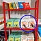 A blue circle pointing out the Wicked Ramen (Yogoe Ramyeon) Itaeweon Chamggae Majemat packages on a shelf.
