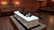 Ceremony with my grandmother in a beautiful casket with flowers