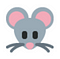 Emoji灰色的老鼠