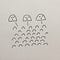 Ink illustration of three smug-looking gumdrop-shaped beings, mouths open, talking to an audience of other gumdrops.