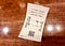A Japanese café receipt with a QR code at the bottom.