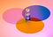 Multicolored photo of covid-19 vaccine.