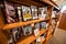 A black history book display at a library.