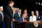 Matt Bevin standing behind Donald Trump