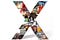 an X with images of the 1980s