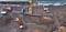 Arial view of construction site