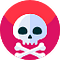 An icon with skull and bones