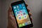 Smartphone with apps on the screen