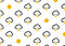 A pattern of Apple’s offloaded app icon in the colours of the Ends book, puctuated with the book’s yellow dot motif.
