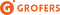 The Grofers logo, with it’s token orange theme (which has a really cool trivia behind it)