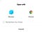 Image showing a OS native dialog that asks the user to choose between Chrome app or Browser app
