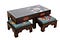 Teak Wood Coffee Table for Living Room| Coffee Table with Two Stools | Furniture | Center Table with Stool