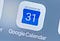 A smart phone with the icons for the Google Calendar app