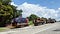Lorries transporting logs in Johor, Malaysia, in June 2020.