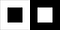 Two smaller inner squares, each one surrounded by a bigger square of the inverted color
