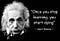 quote: “Once you stop learning, you start dying” -Albert Einstein-