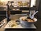 Three gyoza and a bowl of ramen.