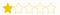 in the style of the Amazon star ranking system, this has 1 filled in yellow star next to four other, unfilled stars.