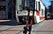 Trimet MAX with 2 Spin Electric Scooters in Portland, Oregon