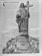 A Revista da Semana de 1923 mostra a primeira versão do Cristo Redentor. Ele segura o mundo numa mão e uma cruz na outra.