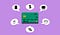 Artwork showing a credit card and call-outs to various budget items.