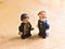 2 Harry Potter Lego minifigs next to each other