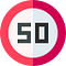 A speed limit icon