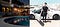 Fancy house with pool, wealthy young man car and plane