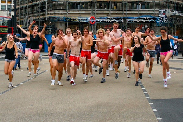 50 semi-naked people in London? Just your normal day in the Manifest  office. | by Alex Myers | Slant