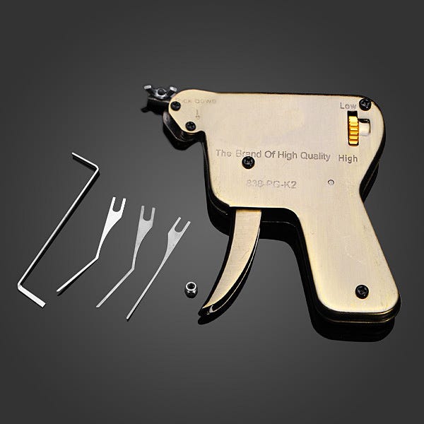 Sparta Advanced Lock Pick Gun Downward Picking Motions 1 Tension Wrench