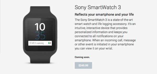 Sony SmartWatch 3 Appears on Google Play Store | by Sohrab Osati | Sony  Reconsidered