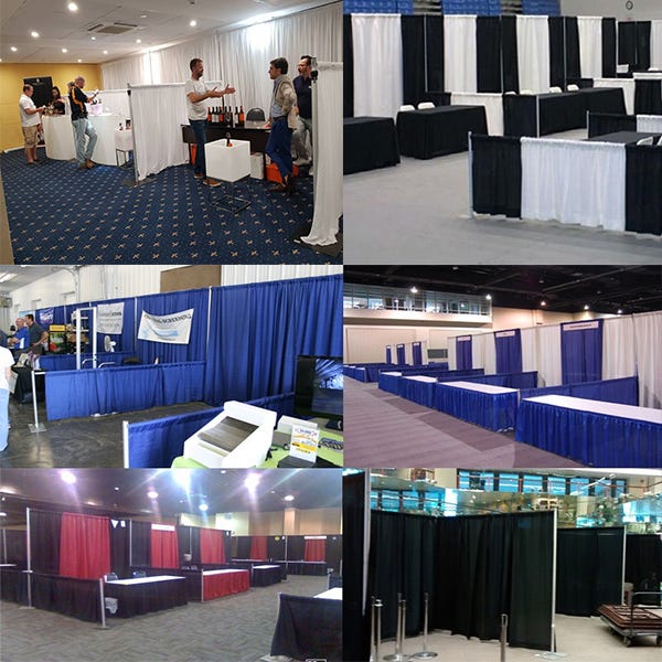 Saszrayk In The Cases Pipe Drape Trade Show Booth