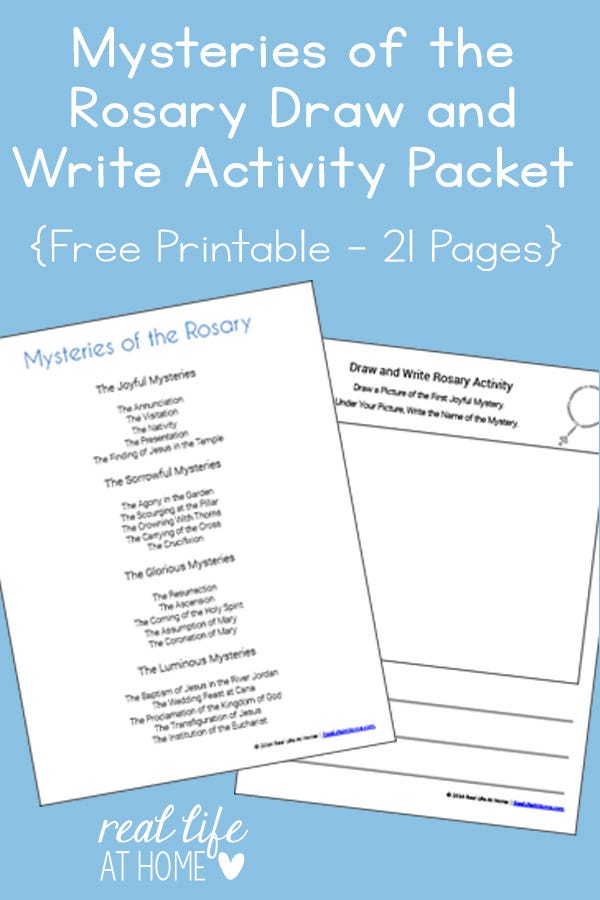 mysteries of the rosary printable