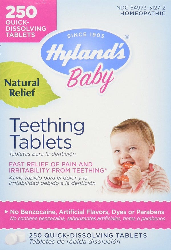 all natural teething tablets