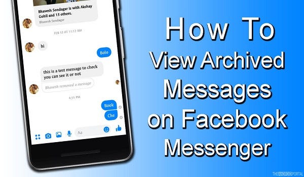 how to find archived conversations on facebook messenger app